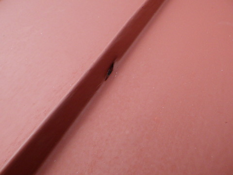 屋根のハゼ付近