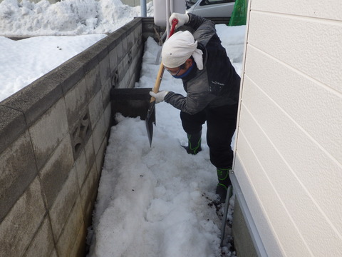 細かく雪も割っておく