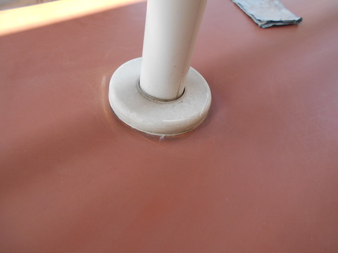 バルコニー手摺根本