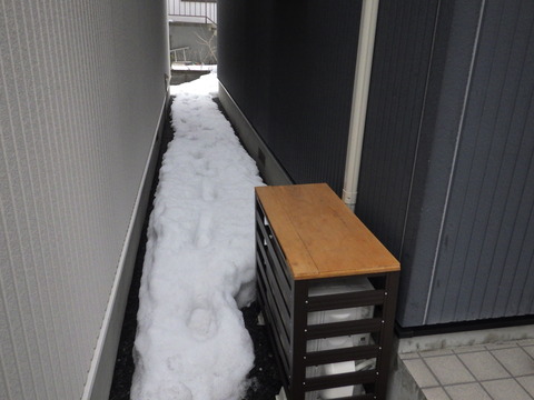 家の周りは雪が少ない