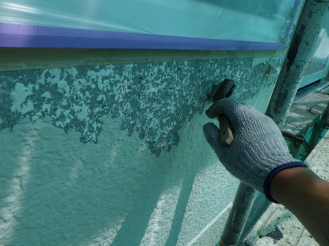 剥離箇所の密着性を高めるシーラーを塗装