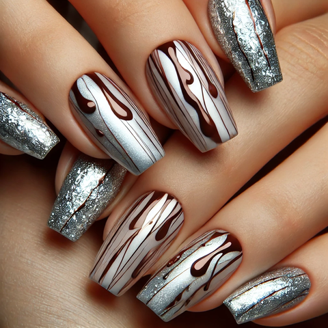 シルバーベースにチョコレート