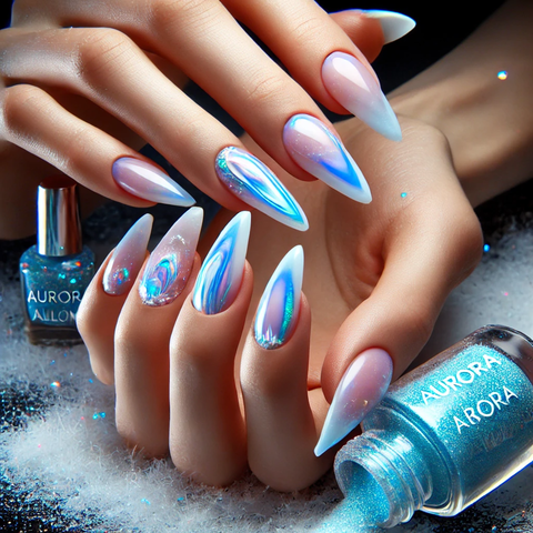 オーロラフィルムとグローパウダー