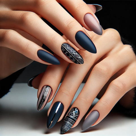 マットネイビーシルバー