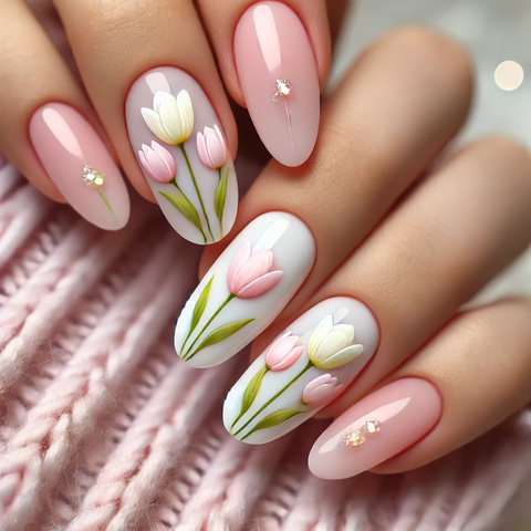 チューリップのネイルパーツ