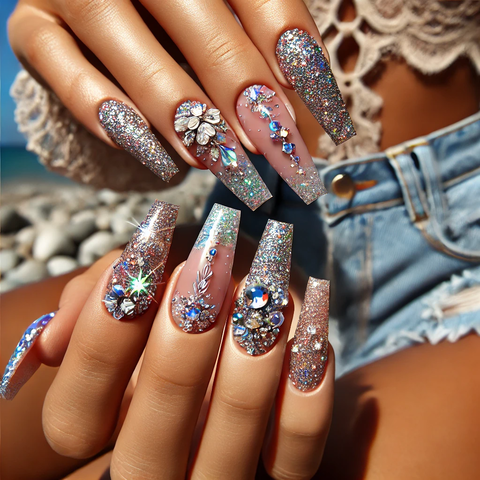 ジェルネイル ラメ キラキラ クリスタル