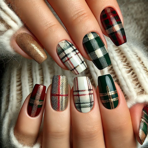 冬のチェック柄