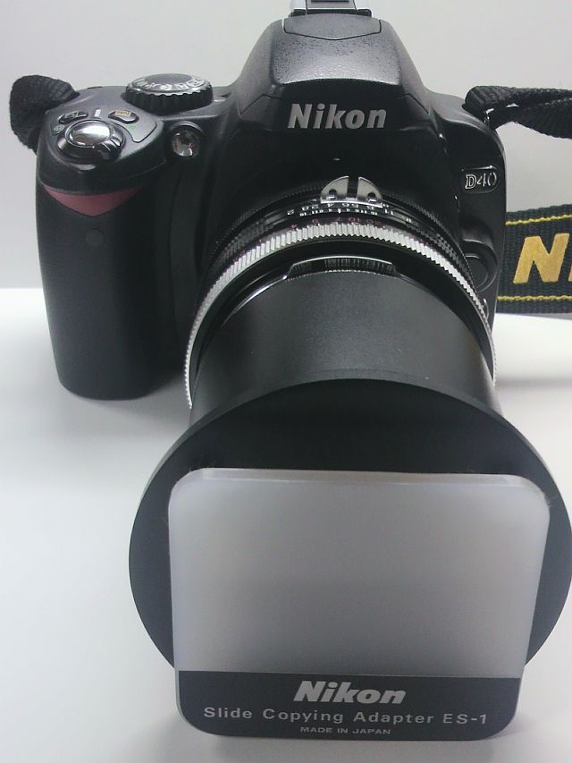 スライドコピーアダプターes 1でフィルムとりこみ1 Fs E編 D40の周辺