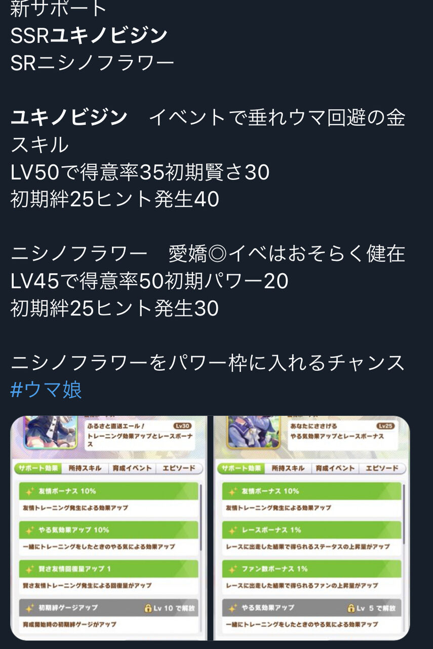 ウマ娘 サポカのユキノビジンが使えるのか使えないのかについて ポンコツ速報 ウマ娘 サポカのユキノビジンが使えるのか使えないのかについて ポンコツ速報