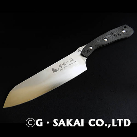 紫電一閃 ZDP-189 カーボン柄三徳ネコ①