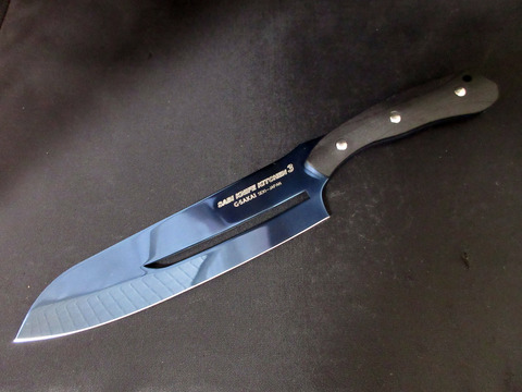 サビナイフキッチン３ミラーブルー