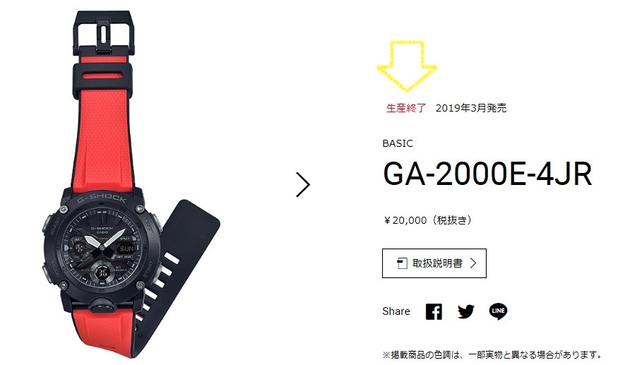 登場3カ月で8モデルと交換バンド!GA-2000は既に一つのカテゴリ