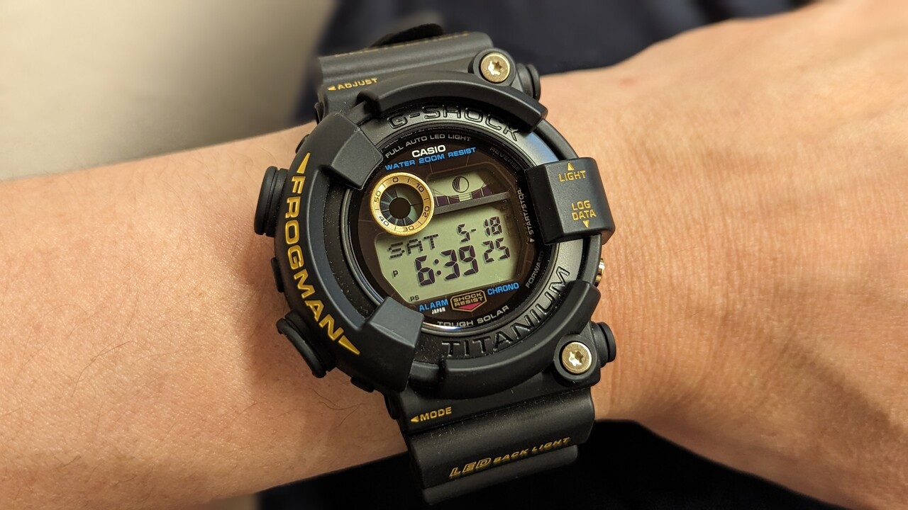 イルクジ2024フロッグマン「GW-8201K-7JR」のサイズ感を色違い イルクジ2024フロッグマン「GW-8201K-7JR」のサイズ感を色違い