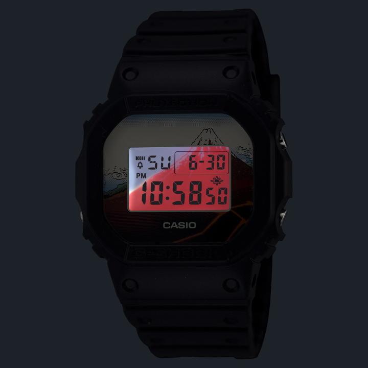 G-Shock DW5600KHSH251JR 北斎　山下白雨　黒富士 北斎G-SHOCK】”山下白雨”モデル、「DW-5600KHSH25-1JR」が生産終了