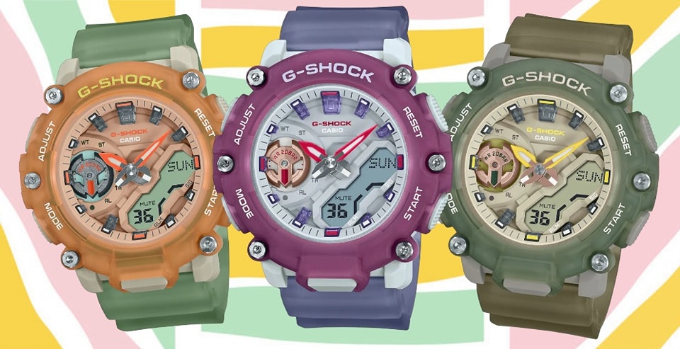 日本未発売のコンパクト夏モデル、カラフルスケルトン3色を確認！「GMA 