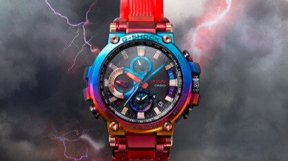 G-SHOCK MT-G【火山雷】Bluetooth 限定版◎箱保取説 10万円+αの“夏”時計》レインボーIP処理によってオンリーワンのG