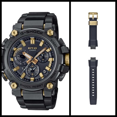 カシオ G-SHOCK MTG-B3000シリーズ 交換バンド ブラック G-SHOCK Gショック MT-G B3000シリーズ用 ワンプッシュ式 交換用