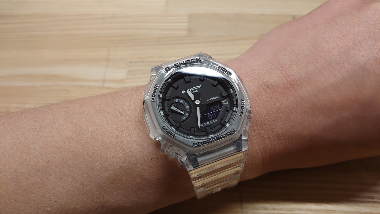 最適な価格 G-SHOCK GA-2100SKE-7ADR カシオーク クリアー - 腕時計(デジタル)