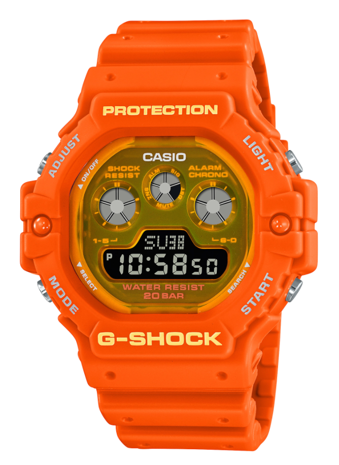 オレンジの透明素材モデル「DW-5900TS-4JF」が生産終了！ : great G