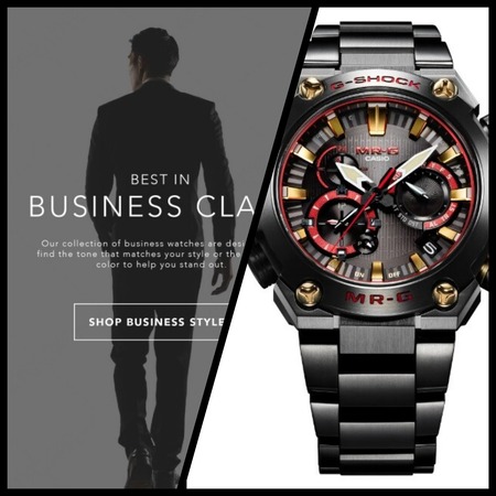 カクテルパーティには赤備えMR-Gを” G-SHOCK米国で「ビジネス カクテルパーティには赤備えMR-Gを” G-SHOCK米国で「ビジネス