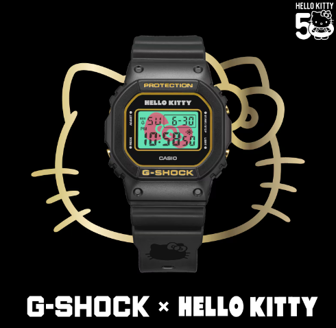 ハローキティ」50周年×カシオ時計事業50周年コラボG-SHOCK「DW ハローキティ」50周年×カシオ時計事業50周年コラボG-SHOCK「DW