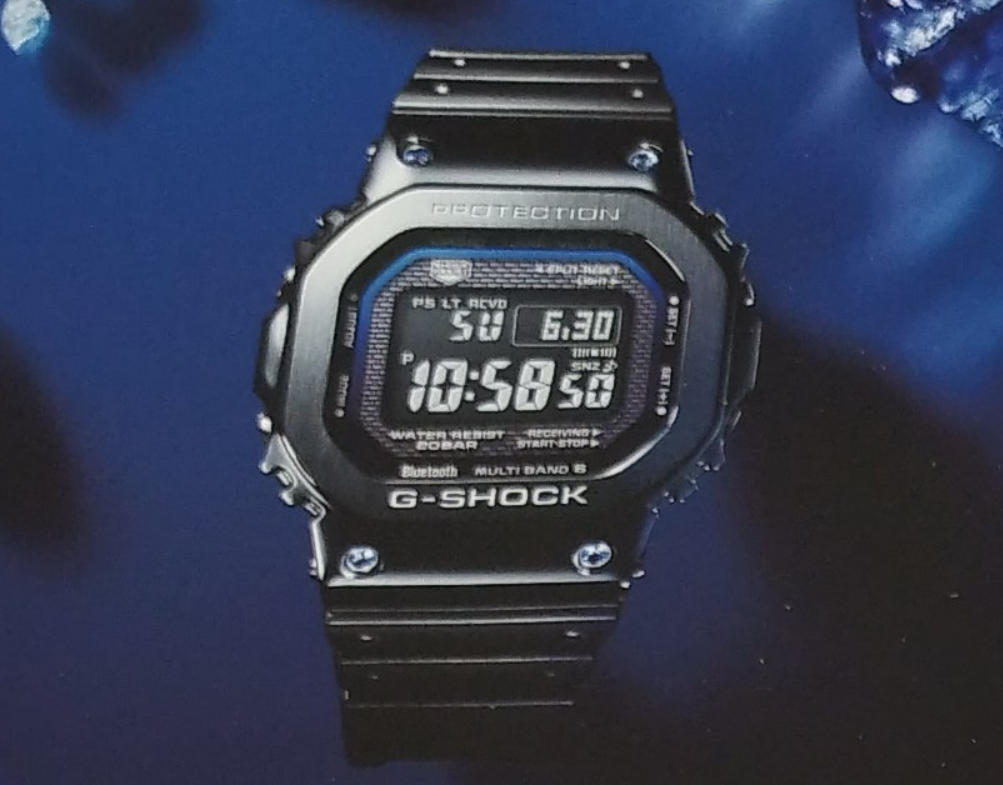 新作フルメタルG】新作「GMW-B5000SB-1A2JF」を確認！フロントビスに