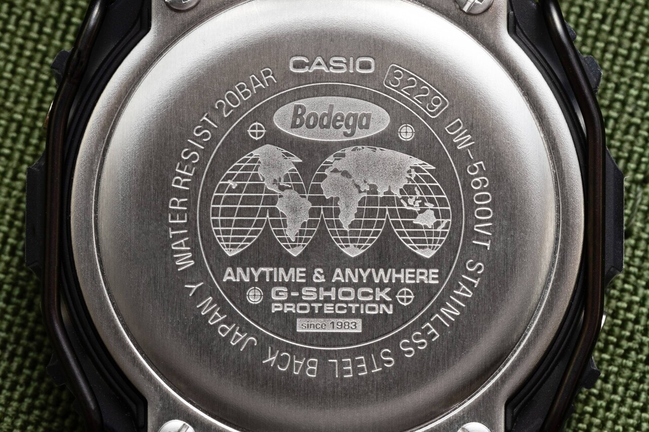 G-SHOCK40周年記念モデル「Bodega x  G-SHOCK」。米国ボストン発セレクトショップ「BODEGA（ボデガ）」とのコラボモデル発表！次元が違うコラボ！「DW-5600BDG23-1」。日本発売は…。  : great G-SHOCK world