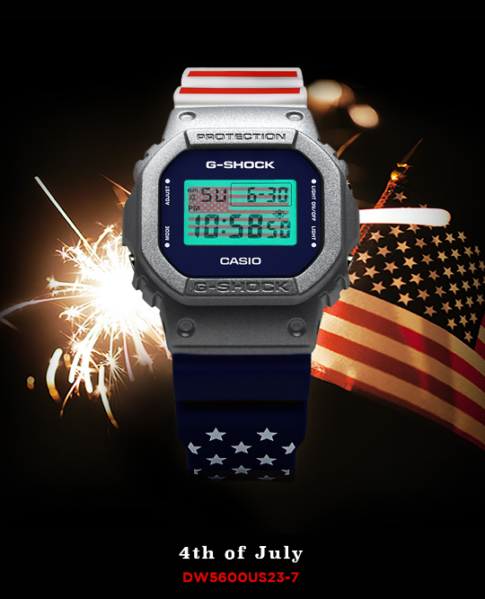 G-SHOCK北米でアメリカ独立記念日を祝した「DW-5600」が登場