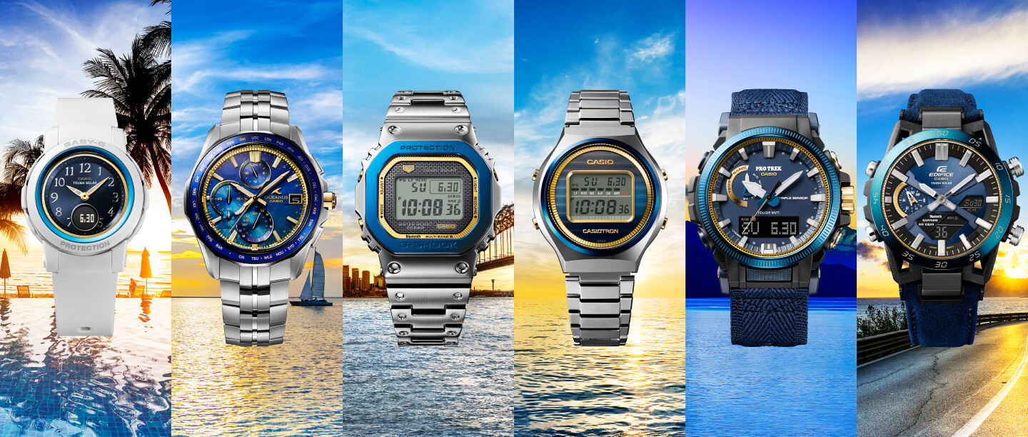 50周年記念G-SHOCKをはじめ、バラエティに富んだカシオウォッチ