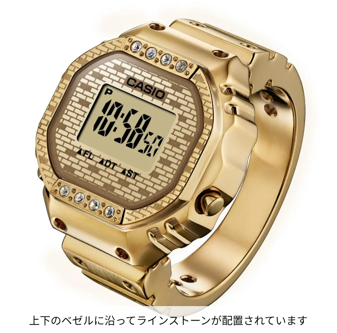 抽選販売】ラインストーン光るゴールドカラーの新作リングウォッチ