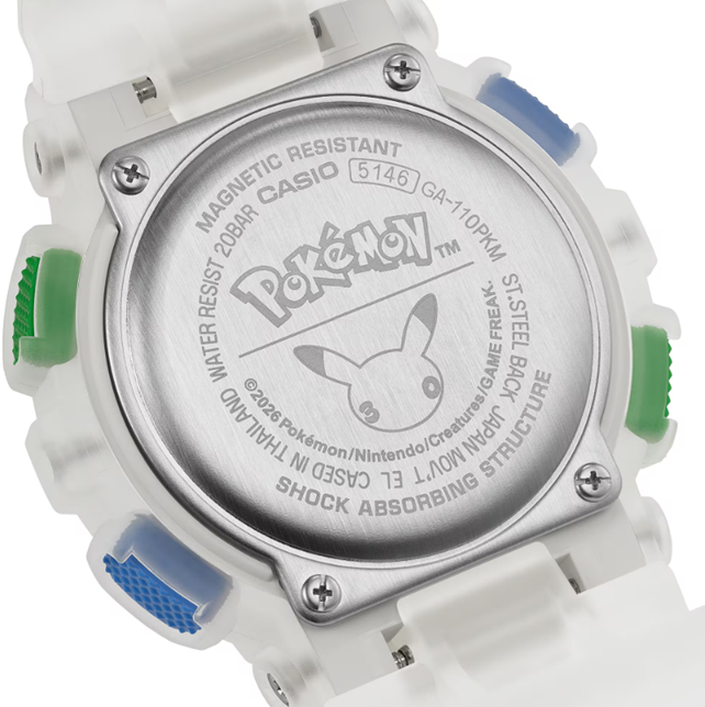 G-SHOCK ポケモン30周年記念 GA-110PKM-7AJR 付属品完備 正式発表】ポケモンの30周年記念コラボ「GA-110PKM-7AJR」！スケルトン