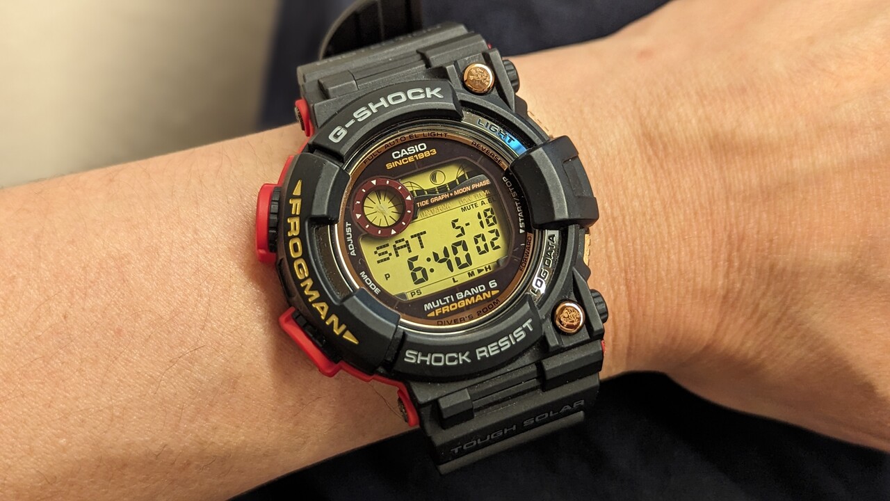 イルクジ2024フロッグマン「GW-8201K-7JR」のサイズ感を色違い イルクジ2024フロッグマン「GW-8201K-7JR」のサイズ感を色違い