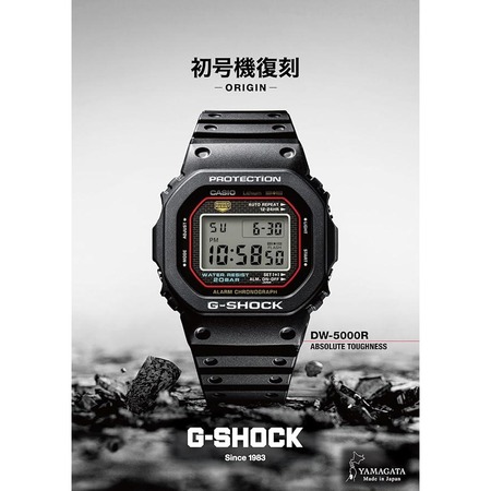 CASIO 初代G-SHOCK復刻 海外モデル DW-5000R-1ADR ORIGIN(G-SHOCK) G-SHOCK Gショック ORIGIN 初代復刻モデル DW