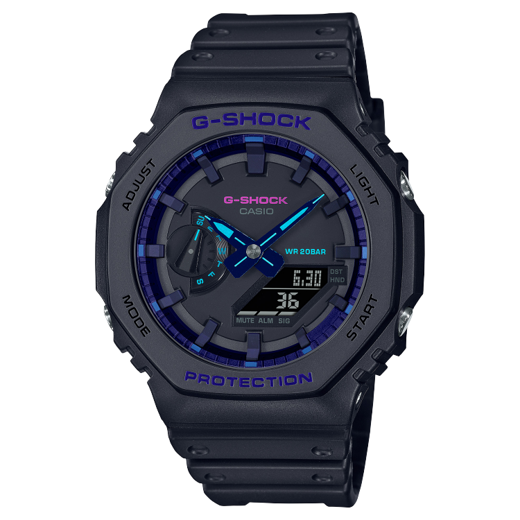 10月新色カシオーク「GA-2100VB-1AJF」登場！バーチャルの世界を表現