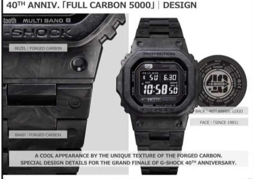 フルカーボン「GCW-B5000」のムーブメントは新開発の”3543 フルカーボン「GCW-B5000」のムーブメントは新開発の”3543