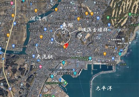 PNG　車塚（大洗古墳群）所在地マップ22年10月6日作成