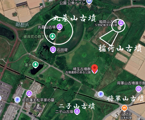 PNG 稲荷山古墳と丸墓山古墳の関係図