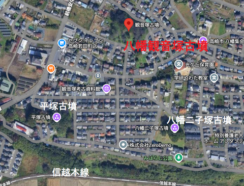 PNG八幡観音塚古墳所在地マップ