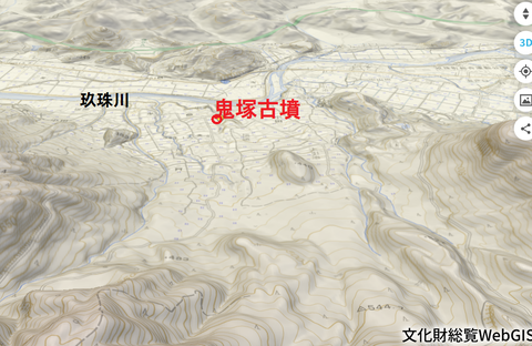 PNG　鬼塚古墳（線刻模様）玖珠町所在地マップ