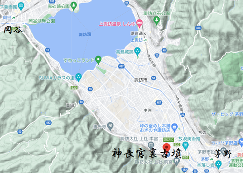 PNG 神長官裏古墳　所在地　22年7月31日