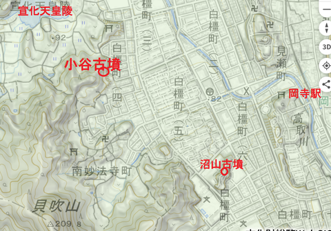 PNG 奈良GIS小谷古墳所在地マップ橿原市