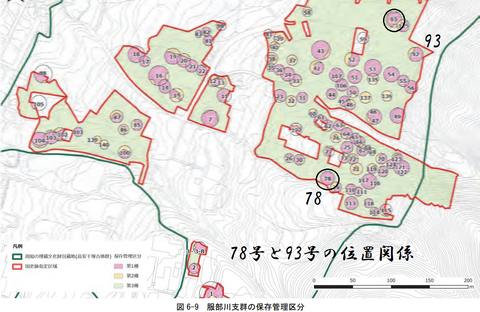 PNG　78号と93号の位置関係　服部川支群