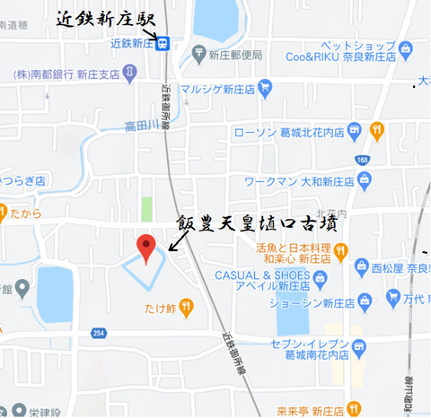 PNG 飯豊天皇埴口古墳(葛城市)所在地 21年4月19日