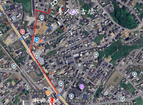 PNG 隼人塚古墳(行橋市)所在地マップ