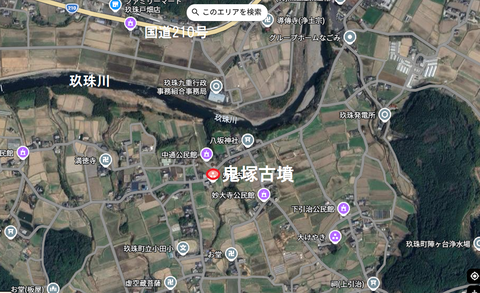 PNG 鬼塚古墳所在地マップ　玖珠町