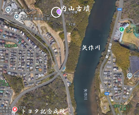PNG 内山古墳(豊田市)所在地マップ