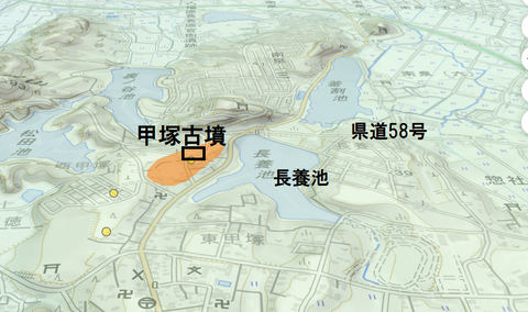 PNG 甲塚古墳（みやこ町）3D所在地マップ