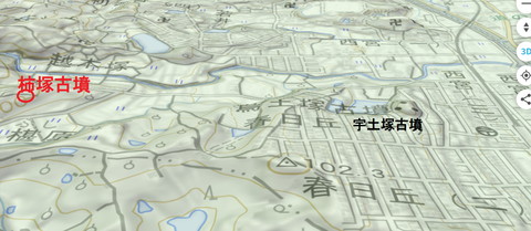 PNG ３D所在地マップ柿塚平群