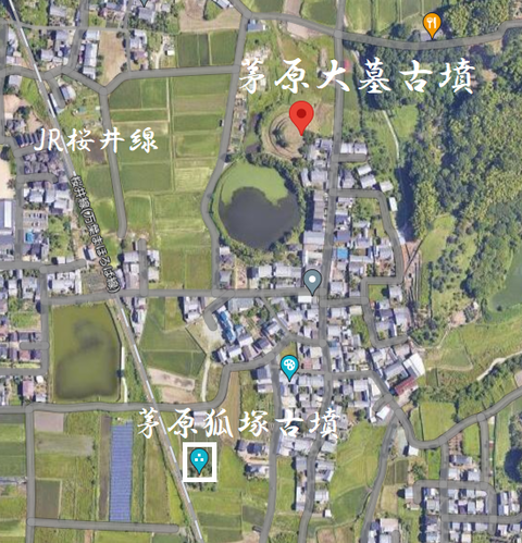 PNG　茅原大墓古墳所在地マップ（桜井市）23年12月21日