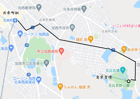 PNG 玉岡古墳群愛染古墳宇r－と　21年4月24日作成